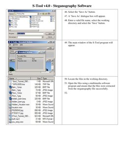 S Tools S-Tool 4.0: Steganography Guide | PDF | Technology & Engineering