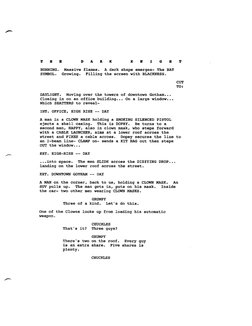 "The Dark Knight" Original Script | PDF | Batman | Dc Comics