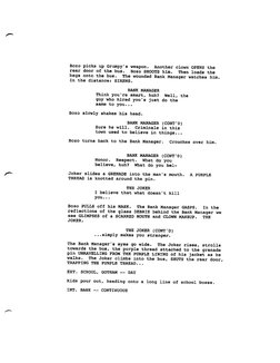 "The Dark Knight" Original Script | PDF | Batman | Dc Comics
