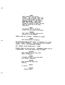 "The Dark Knight" Original Script | PDF | Batman | Dc Comics