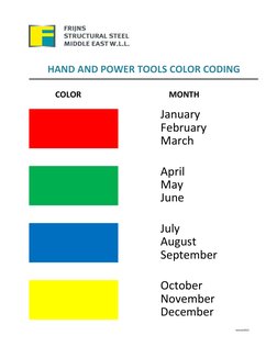 Color Codeing Month Bise Monthly Color Coding for Tools | PDF