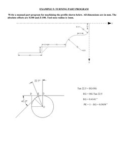 Example Turning Program CNC Milling and Turning Program Examples | PDF | Industries ...