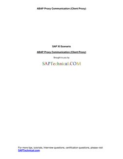 ABAP Client Proxy Communication Guide | PDF | Proxy Server | Java ...