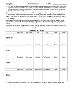 Cooking Merit Badge Workbook 2025 | PDF
