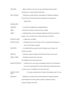 FIXTURES                    - Battery of fixtures is any of two or more similar adjacent fixtures which