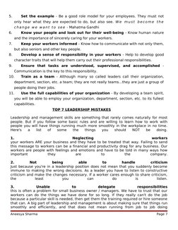 5.
Set the example - Be a good role model for your employees. They must not 
only hear what they are expected to do, but also