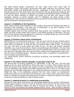 We  keep  finding  leaders  everywhere  we  look.  They  come  from  every  type  of 
organization, public and private, gover