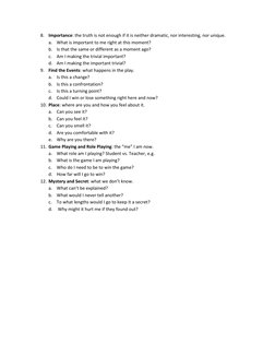 Michael Shurtleff Guideposts Shurtleff's 12 Acting Guideposts | PDF | Psychological Concepts