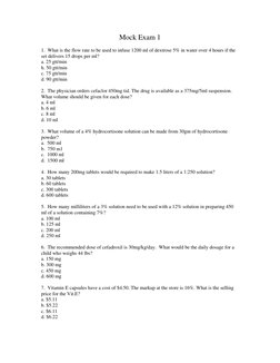 PTCB Practice Exam Mock Test 1 | PDF | Pharmacy | Controlled Substances Act
