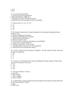 PTCB Practice Exam Mock Test 1 | PDF | Pharmacy | Controlled Substances Act