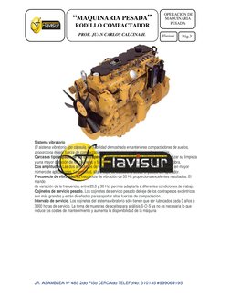 JR. ASAMBLEA Nº 485 2do PISo CERCAdo TELEFoNo: 310135 #999069195 
“MAQUINARIA PESADA” 
RODILLO COMPACTADOR 
 
PROF. J