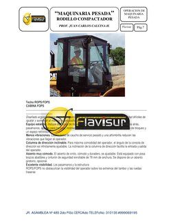 JR. ASAMBLEA Nº 485 2do PISo CERCAdo TELEFoNo: 310135 #999069195 
“MAQUINARIA PESADA” 
RODILLO COMPACTADOR 
 
PROF. J