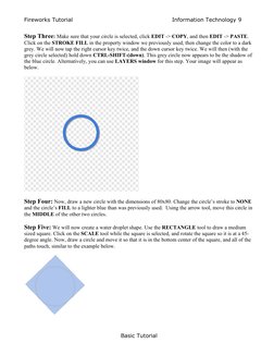 Fireworks Tutorial 
                           Information Technology 9 
Basic Tutorial 
Step Three: Make sure that your circ