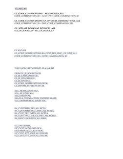 Account Code Combination R12 GL Code Combinations in Oracle R12 | PDF