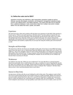 15)  Define the cods rule for DEO?
operations including view definitions, data manipulation operations update as well as 
ret