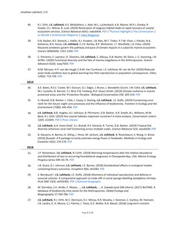 Jonathan Lefcheck | CV
Page 4 of 13
40.
R.J. Orth, J.S. Lefcheck, K.S. McGlathery, L. Aoki, M.L. Luckenbach,