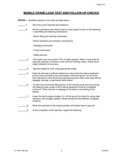 Mobile Crane Load Test Procedure | PDF | Crane (Machine) | Manufactured ...