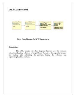 UML CLASS DIAGRAM: 
 
 
 
 
 
 
 
 
 
 
 
 
                   Fig: 4 Class Diagram for BPO Management 
 
 
 
Description:
