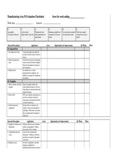 5S Workplace Evaluation Checklist | PDF