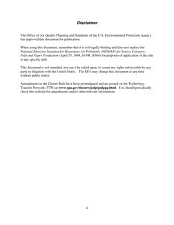 ii
Disclaimer
The Office of Air Quality Planning and Standards of the U.S. Environmental Protection Agency
has approved this