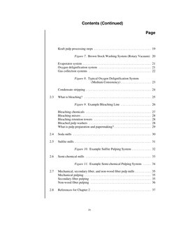 Contents (Continued)
Page
iv
Kraft pulp processing steps . . . . . . . . . . . . . . . . . . . . . . . . . . . . . . . . . .