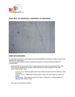  
 
HOW NOT TO PRODUCE A MARKED UP DRAWING 
 
MARK‐UP GUIDELINES: 
 
The following is provided to try and help produce meanin