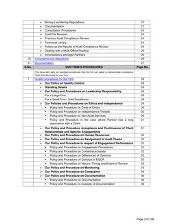 Page 3 of 106
Money Laundering Regulations
23
Documentation
23
Consultation Procedures
24
Cold File Re