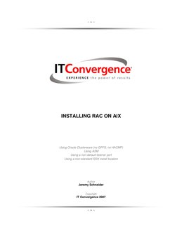      
 
 
 
 
 
 
 
 
 
 
 
 
 
 
     
 
 
 
 
 
 
 
 
 
INSTALLING RAC ON AIX 
 
 
 
 
 
 
 
Using Oracle C