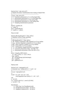 function [b,a] = imp_invr(c,d,T)
% Impulse Invariance Transformation from Analog to Digital Filter
% ------------------------