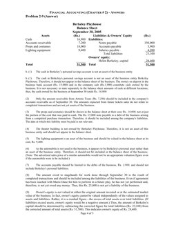 Balance Sheet Problems and Solutions | PDF | Balance Sheet | Equity ...