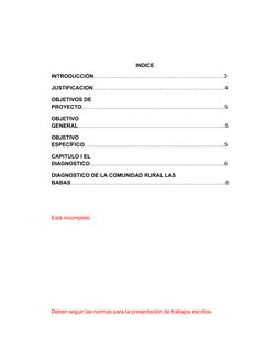 INDICE
INTRODUCCIÓN………………………………………………………………3
JUSTIFICACION……………………………………………………………….4
OBJETIVOS DE 
PROYECTO………………………………………………