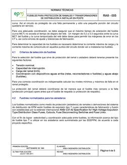 Página 4 de 5 
NORMAS TÉCNICAS 
FUSIBLES PARA PROTECCIÓN DE RAMALES Y TRANSFORMADORES 
DE DISTRIBUCIÓN A INSTALAR EN POSTE 
R