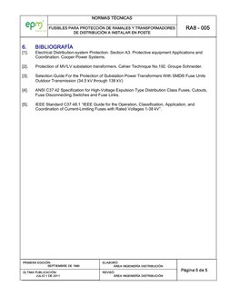 Página 5 de 5 
NORMAS TÉCNICAS 
FUSIBLES PARA PROTECCIÓN DE RAMALES Y TRANSFORMADORES 
DE DISTRIBUCIÓN A INSTALAR EN POSTE 
R