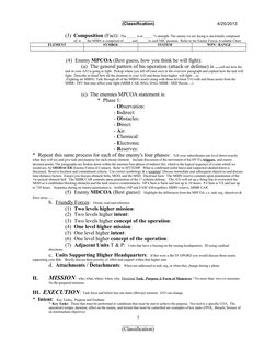 Army OPORD Format and Examples | PDF | Reconnaissance | Military Science