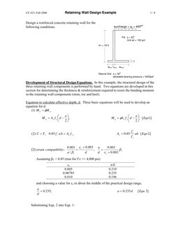 Retaining Wall Design Example Guide | PDF | Structural Engineering ...