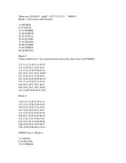 NBME Answer Key Compilation | PDF | Medical Education | Science Education