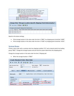 Based on the above settings,  
 
If the storage location in the sales order line item is "0001" my shipping point should