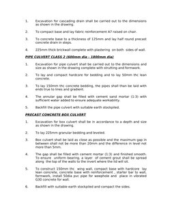 Method Statement for Drainage Installation | PDF | Drainage | Concrete