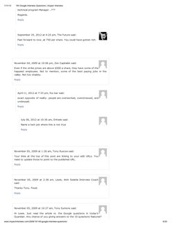 1/11/13
140 Google Interview Questions | Impact Interview
6/20
www.impactinterview.com/2009/10/140-google-interview-questions