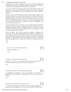 1/11/13
140 Google Interview Questions | Impact Interview
9/20
www.impactinterview.com/2009/10/140-google-interview-questions