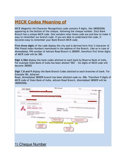 Understanding MICR Codes on Cheques | PDF | Cheque | Banking
