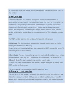 Micr Code In Cheque Understanding MICR Codes on Cheques | PDF | Cheque | Banking
