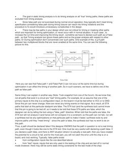  (https://lh4.googleusercontent.com/-nb0f6wv3c60/TXCmhNOHMaI/AAAAAAAAACs/il_jOYJEH8U/s1600/false+path.bmp)
The goal in stat