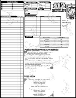 Edited By:
Adam Rotondi
            &
Kim Eue.
Psychic Projection Difficulties
Uses of PP
