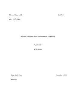 Alfonso, Shane Axl B. 
 
 
 
 
 
 
 
Seat No. 3 
ME-1 2012109440 
 
 
 
In Partial Fulfillment of the Requirements in DRAW1