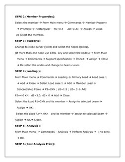 STPE 2 (Member Properties):
Select the member  From Main menu  Commands  Member Property 
 Prismatic  Rectangular    YD=