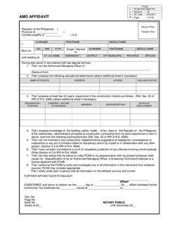 PCAB License Application Requirements | PDF | Affidavit | Identity Document