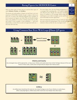 -A-
Welcome
to
Honour
-A-
Welcome
to
Honour
5
Basing Figures for HONOUR Games
There are three types of bases that are used fo