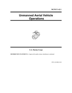 MCWP 3-42.1 
 
 
 
Unmanned Aerial Vehicle 
Operations