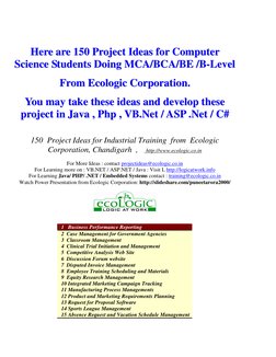 Computer Project Ideas for Students | PDF | Web Traffic | Php
